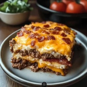Bacon-Cheeseburger-Auflauf