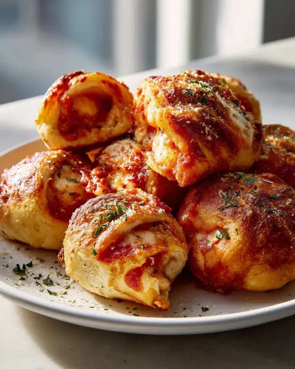 Leckere Baked Pizza Rolls mit Tomatensauce-Füllung - cinnamonbelle 2 Baked Pizza Rolls Tomatensauce Füllung