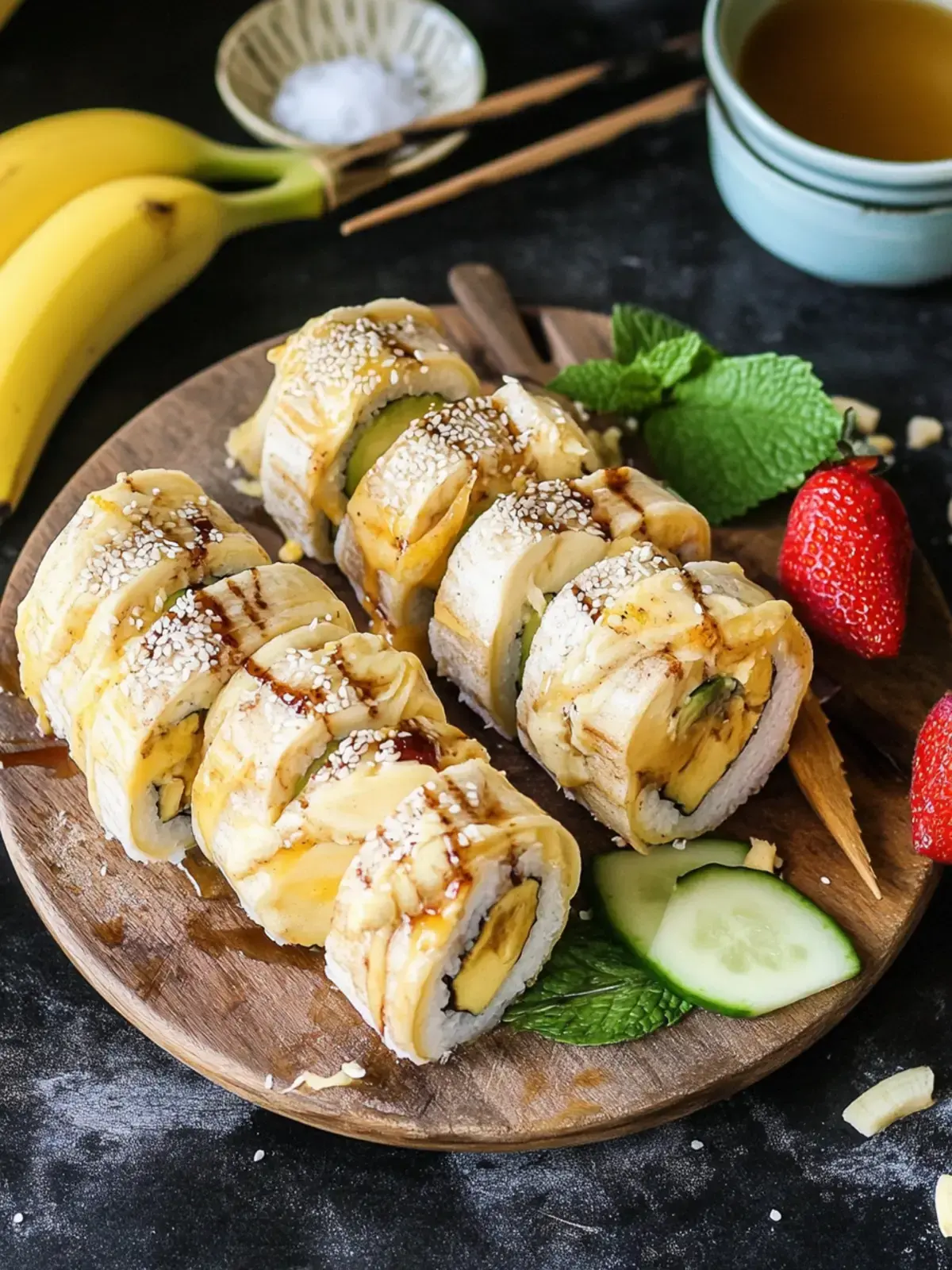 Bananen Sushi Rollen
