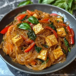 Basilikum und Tofu Vermicelli – Eine Thai-Fusion