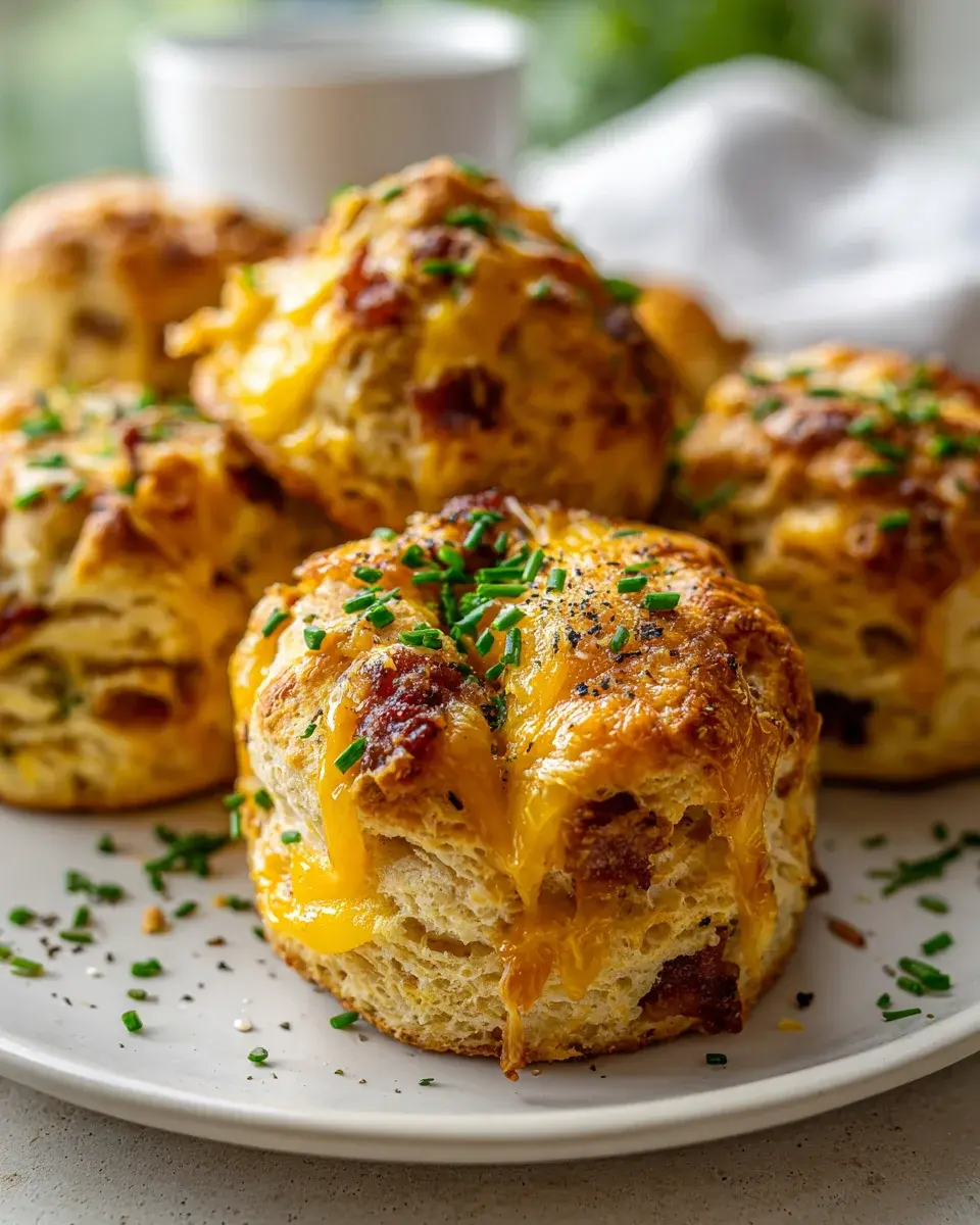 Beef Bacon Cheddar Biscuit Rolls