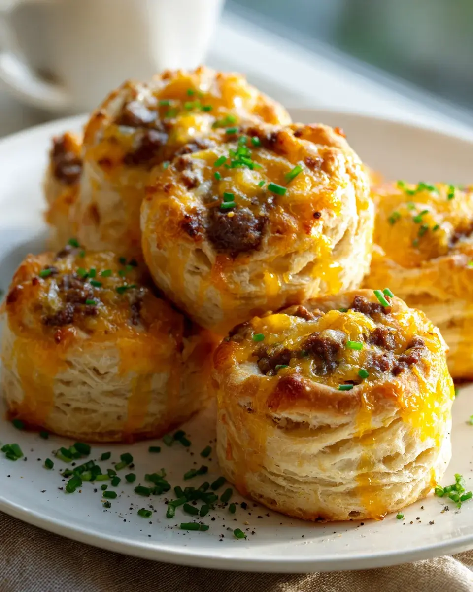 Beef Bacon Cheddar Biscuit Rolls