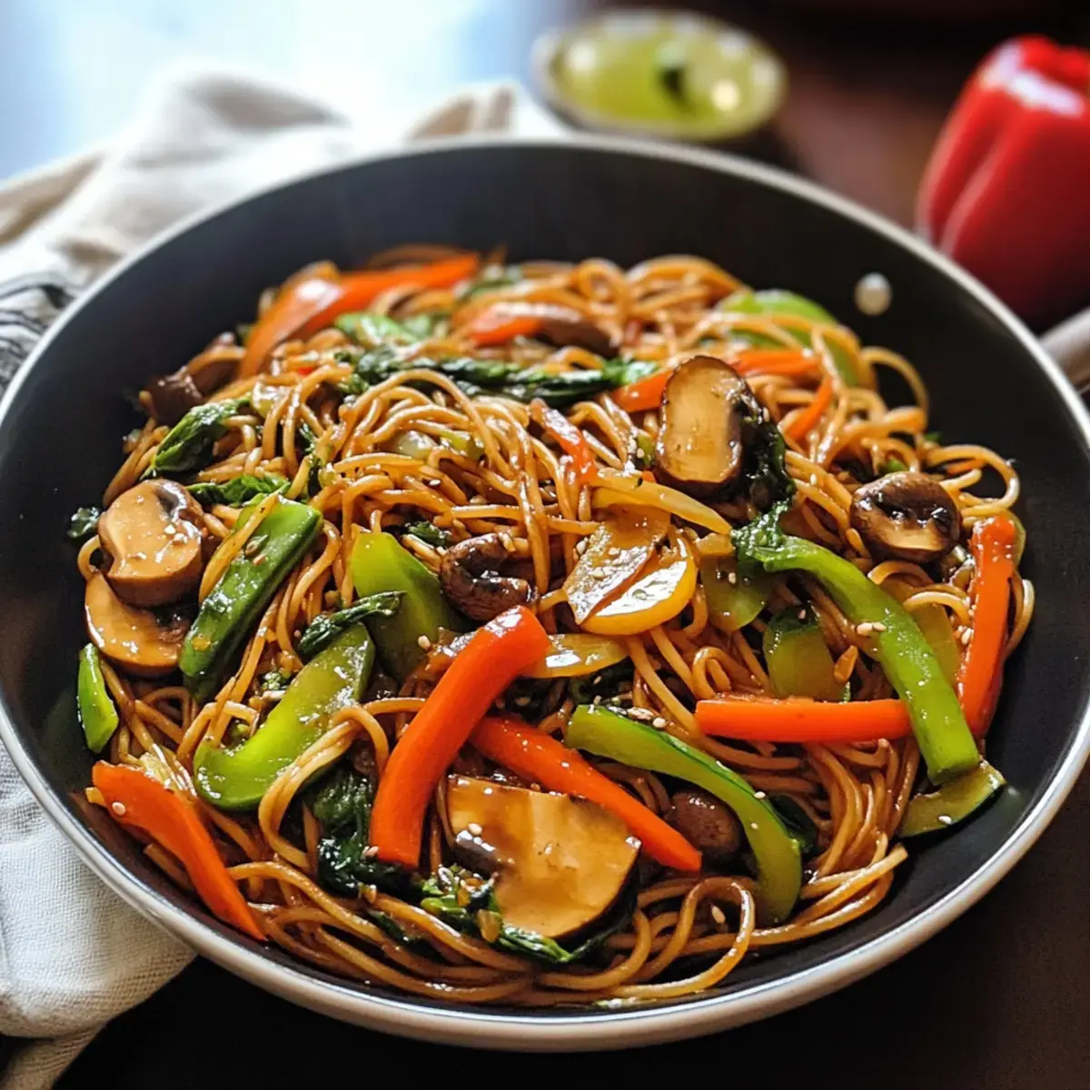 Beladene Gemyse Lo Mein