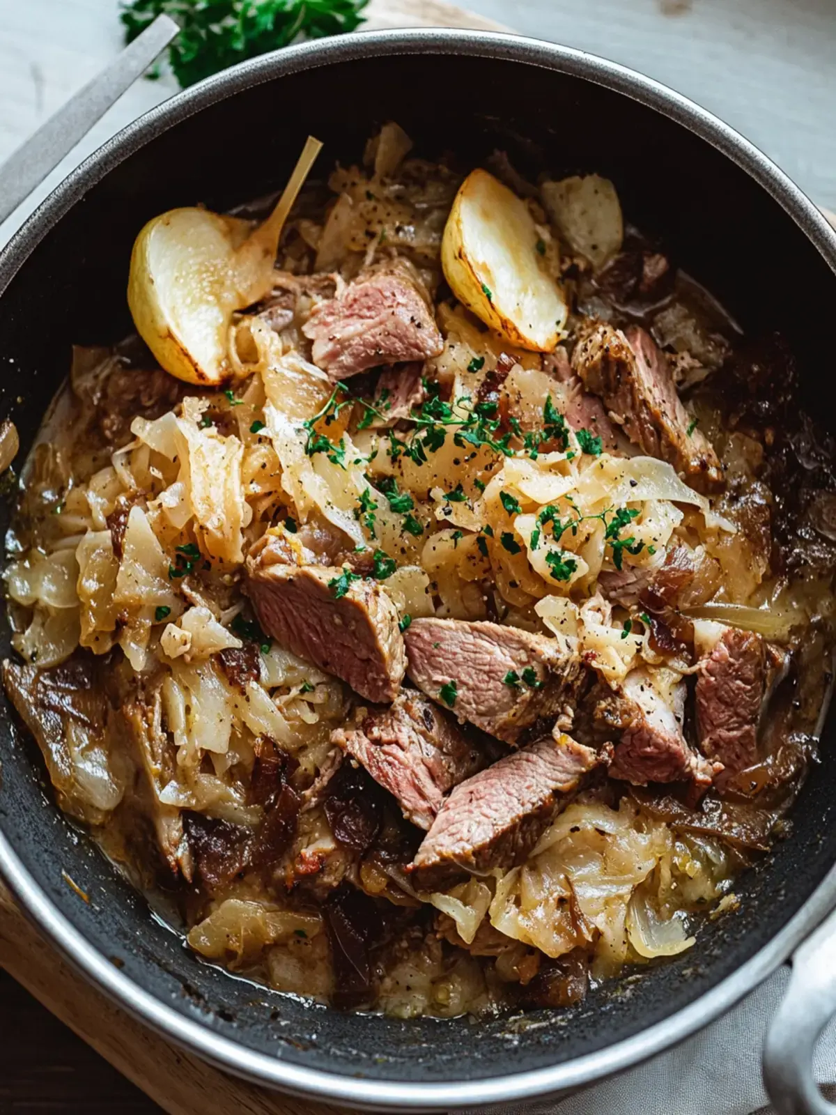 Bigos mit Rindfleisch Dutch Oven