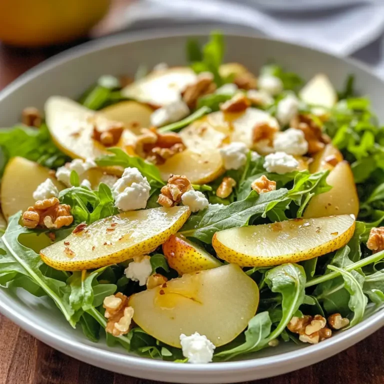 Birne und Rucola Salat mit Honig Vinaigrette – einfach lecker!