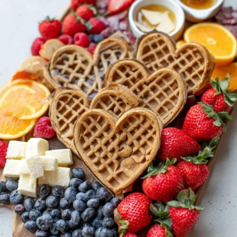 Brunch Board mit Herz Waffeln – Einfach & beeindruckend – Einfach Clever Kochen