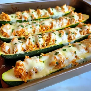Buffalo-Hühnchen-Zucchini-Boote