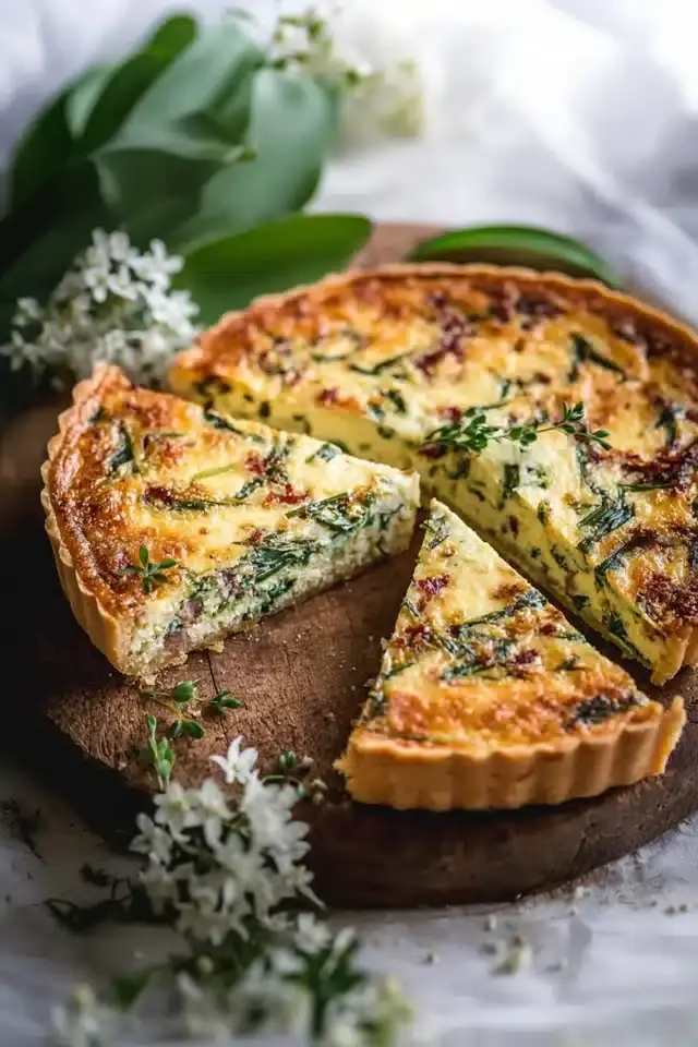 Bärlauch Quiche cremig Rindfleisch Lauch
