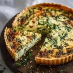 Byrlauch Quiche cremig mit Rindfleisch und Lauch
