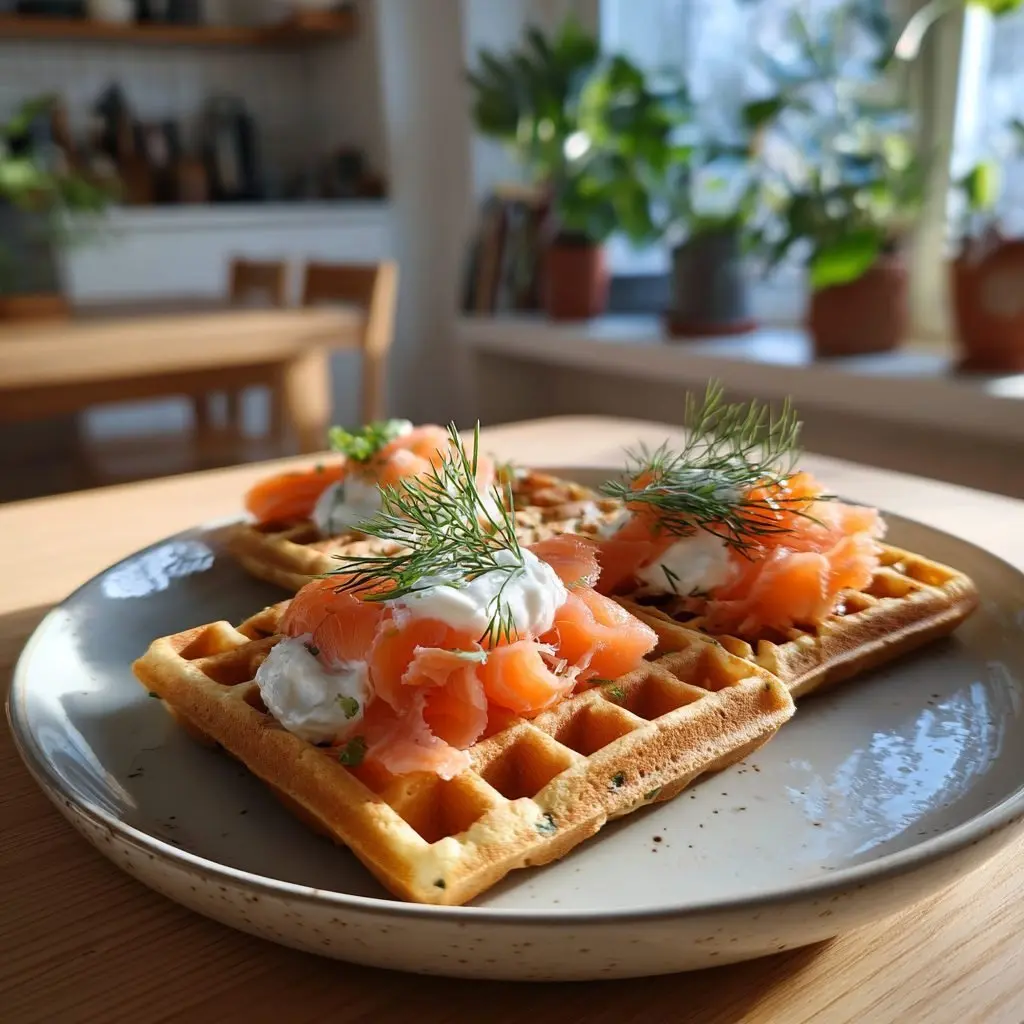 Bärlauch Waffeln Räucherlachs