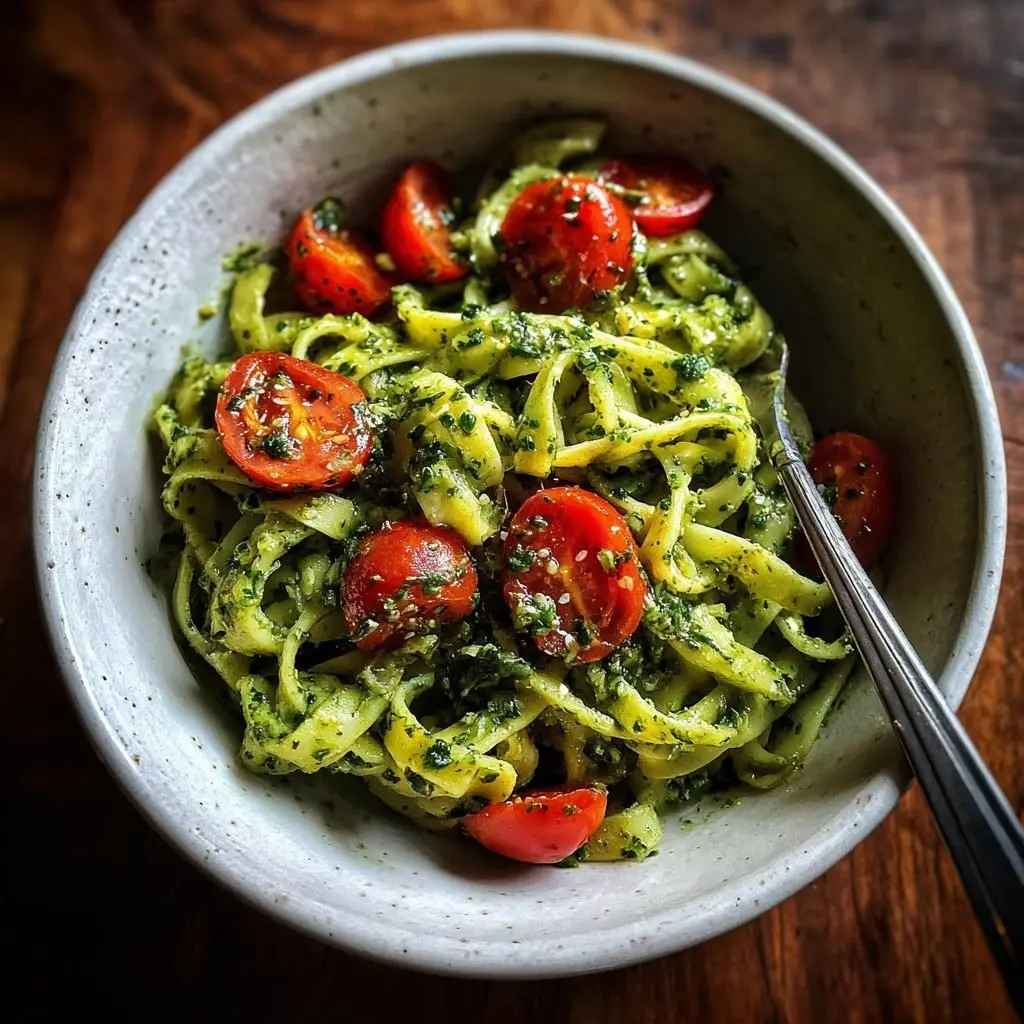 Byrlauchpesto mit Pasta