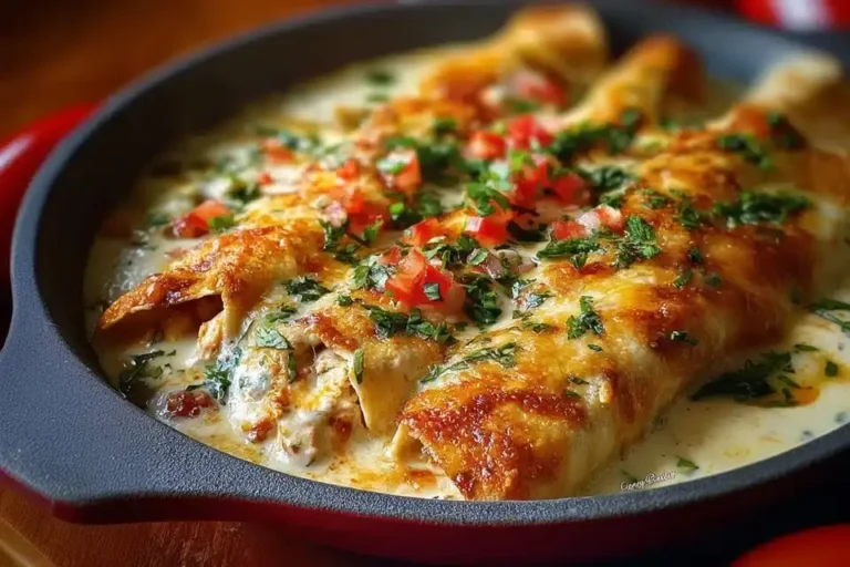 Chicken Enchiladas mit Sour Cream Sauce