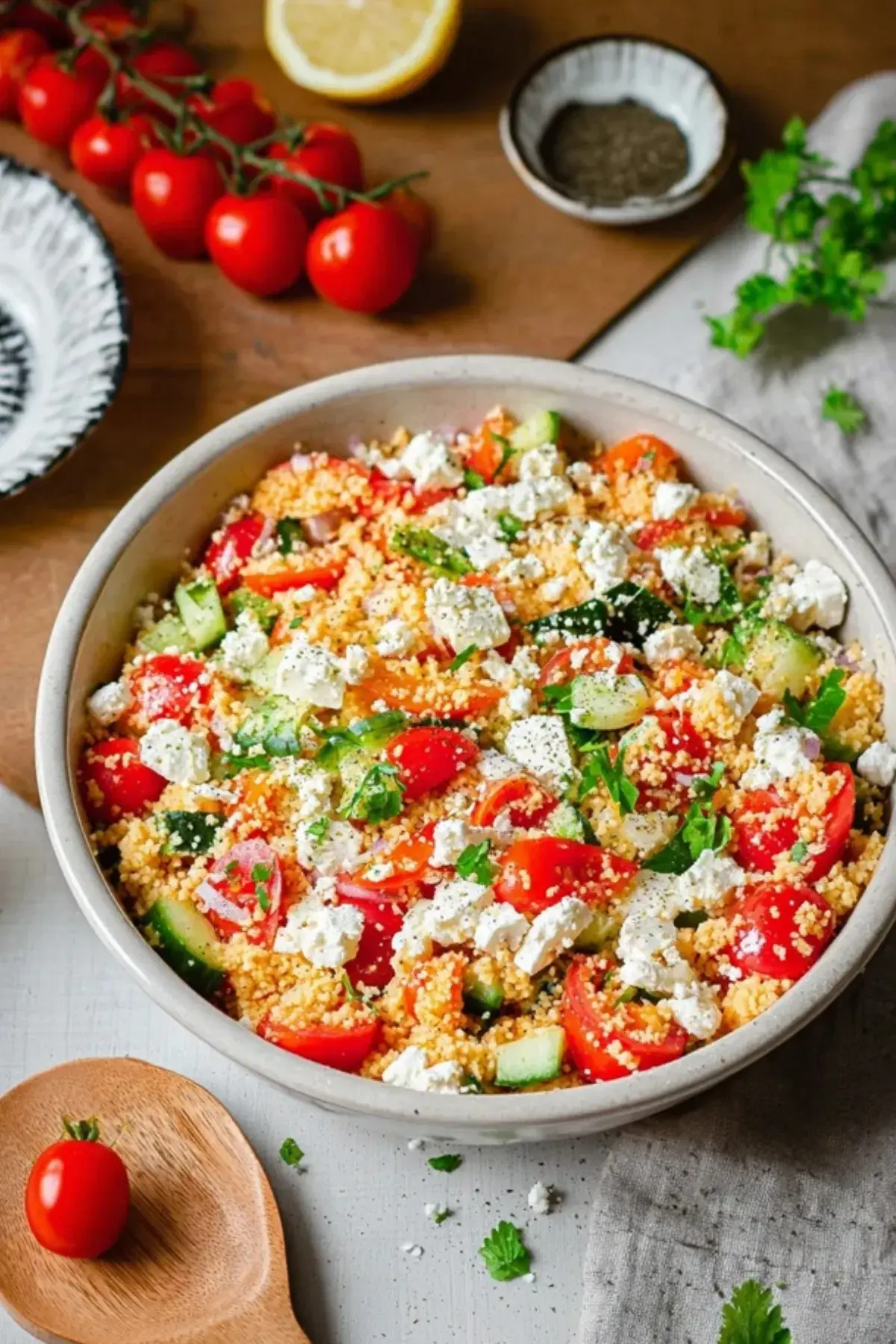 Couscous Salat mit Feta