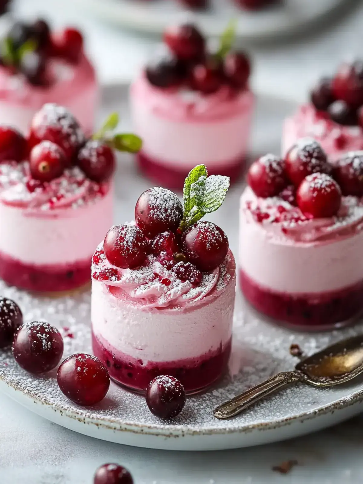 Cranberry Mousse Schalen