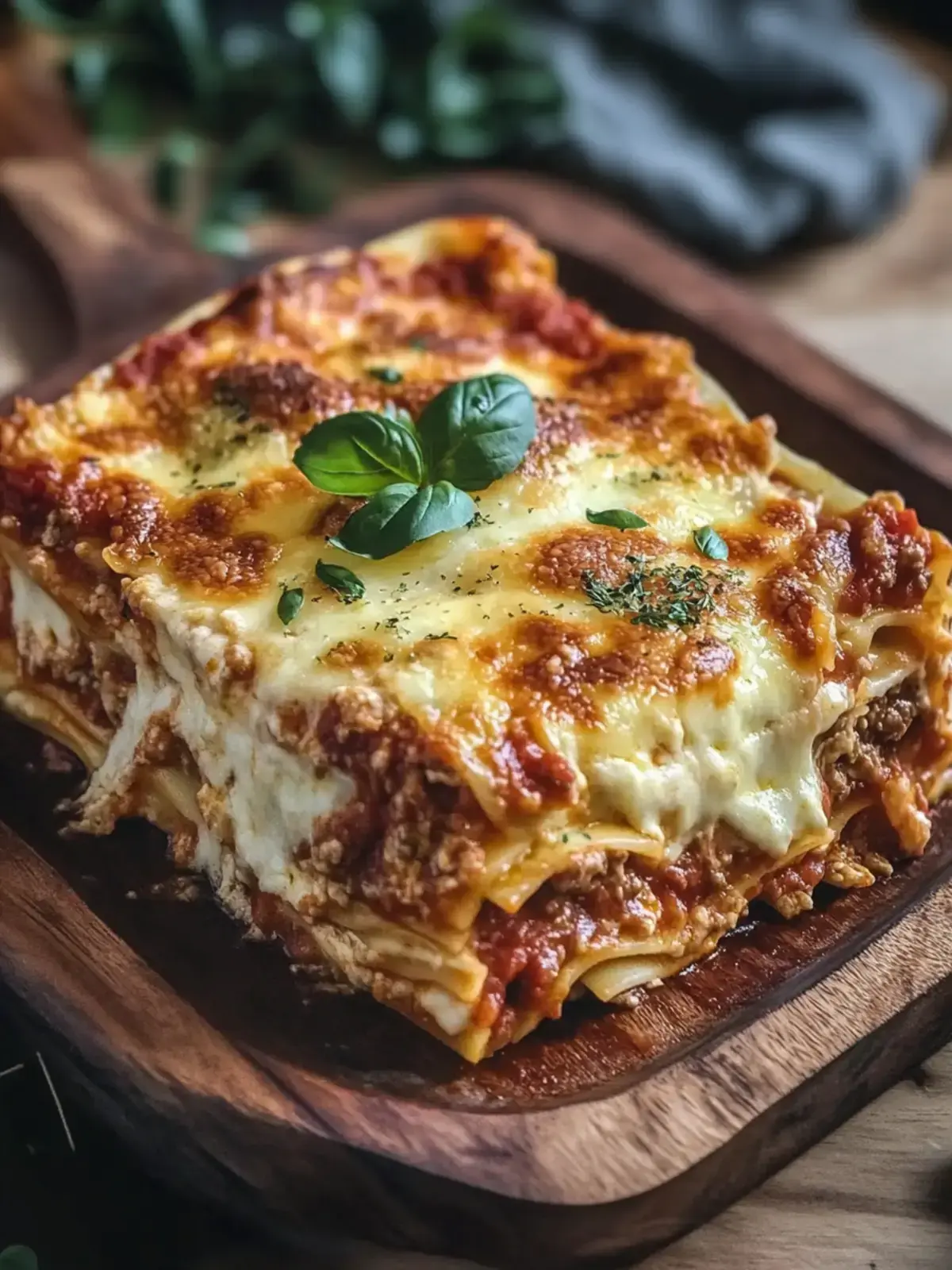 Cremige Crockpot Lasagne drei Käse