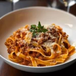 Cremige Fettuccine Bolognese Rezept