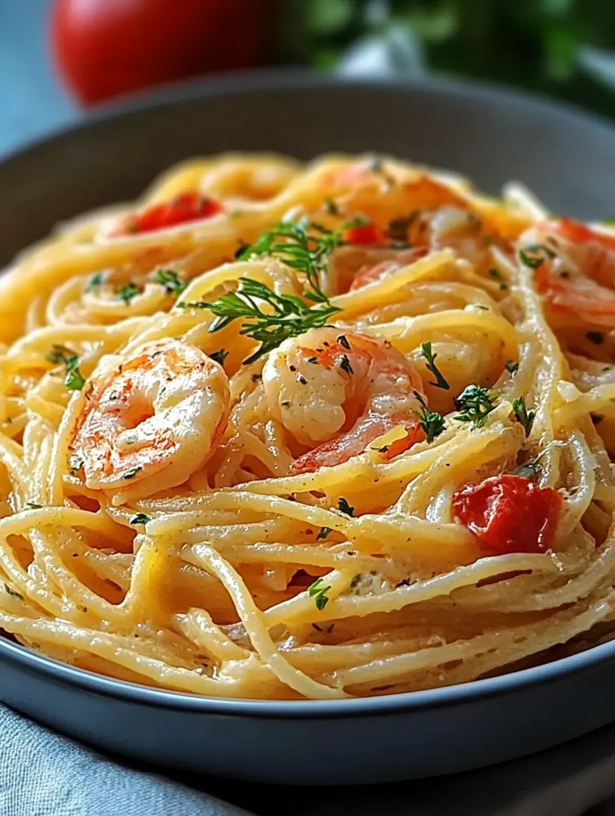 Cremige Garnelen Spaghetti Rezept