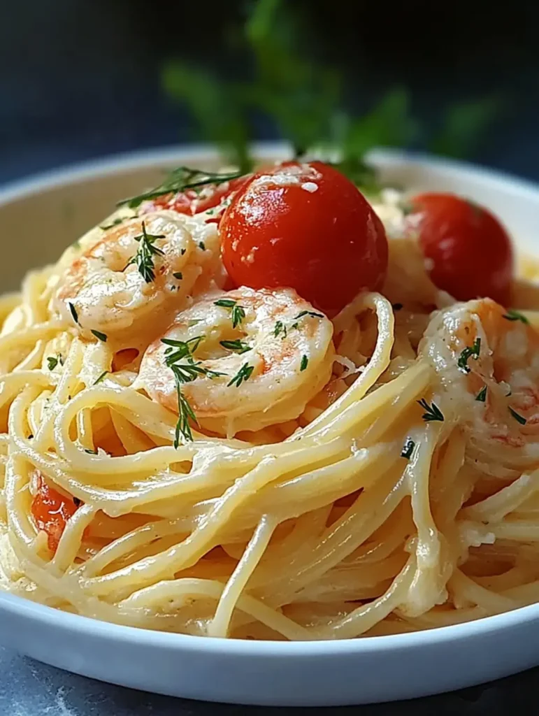 Cremige Garnelen Spaghetti Rezept