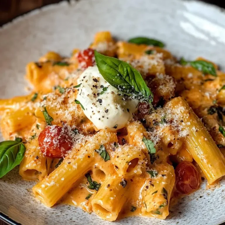 Cremige Knoblauch Tomaten Pasta