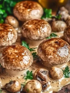 Cremige Pilz-Hühnchen-Fleischbällchen in nur 30 Minuten