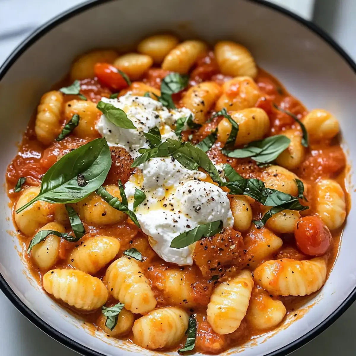 Cremige Tomaten-Gnocchi mit Burrata – 30 Minuten Genuss 4 Cremige Tomaten-Gnocchi mit Burrata