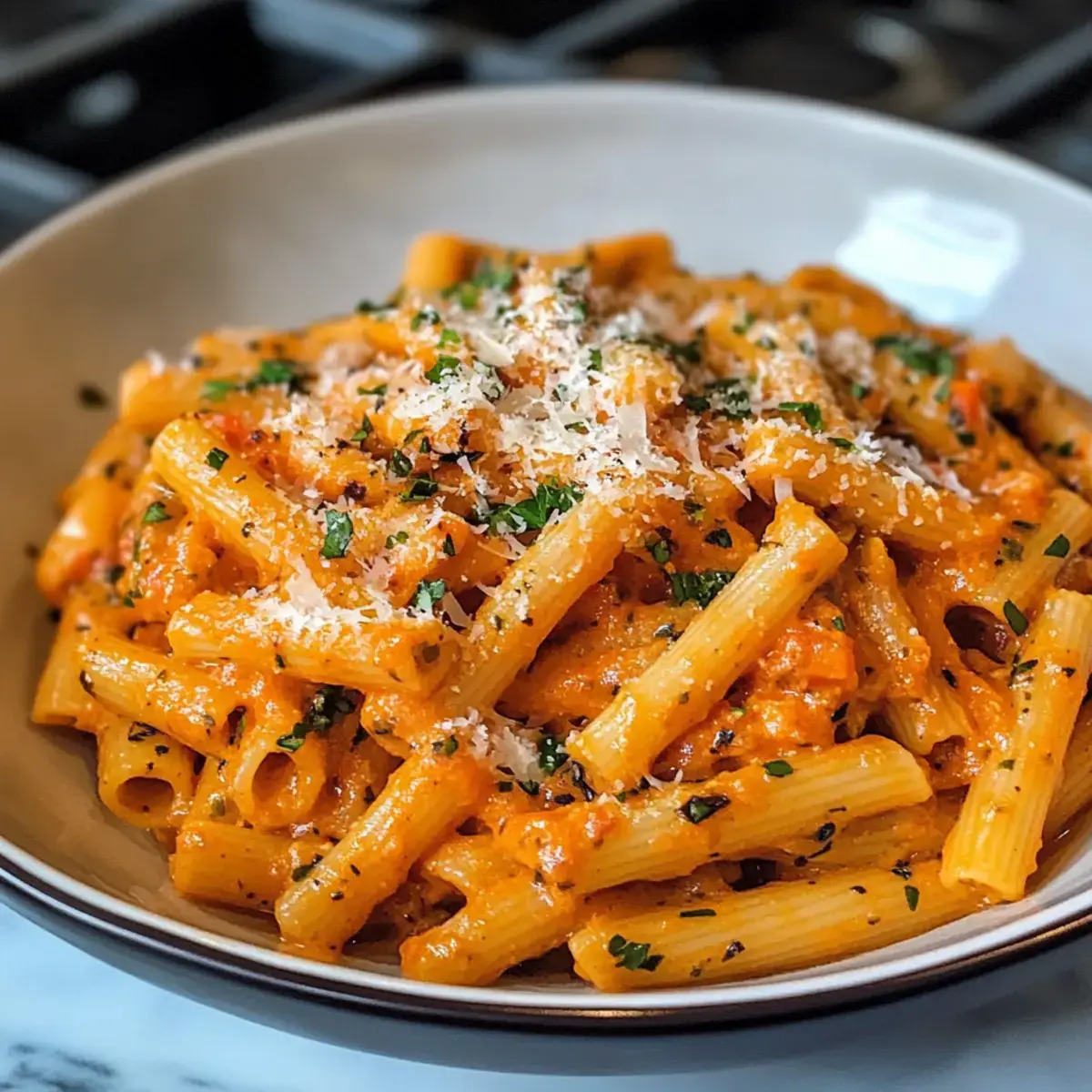 Cremige Tomaten Knoblauch Pasta 2