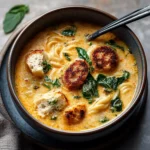 Cremige italienische Hackbällchensuppe