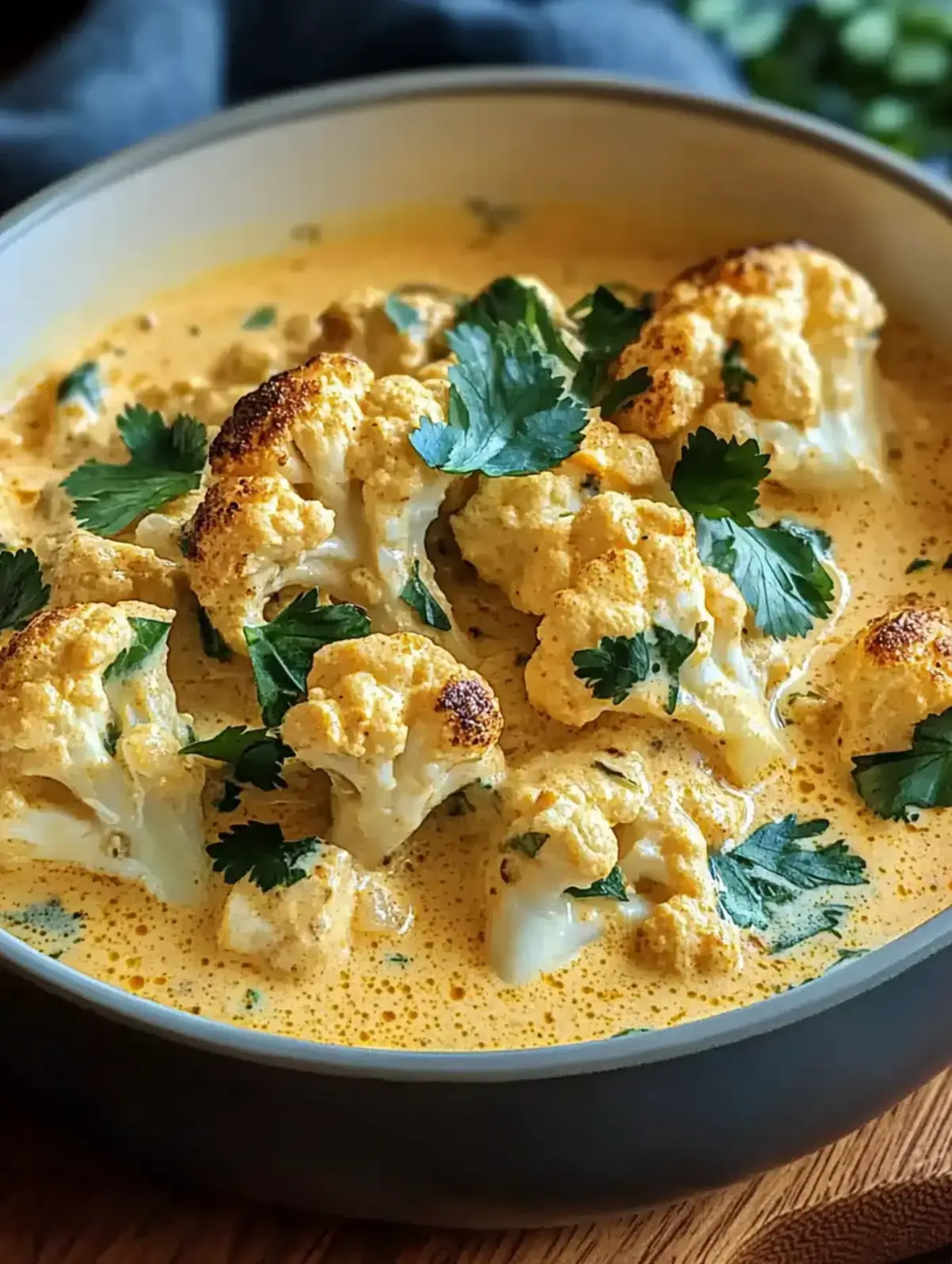 Cremiger Blumenkohl Curry Backofen