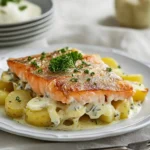 Cremiger Lachs Auflauf mit Kartoffeln