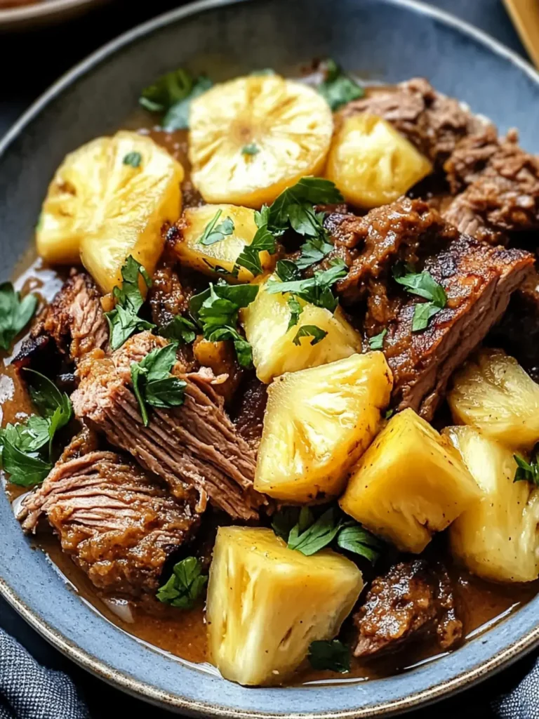 Crockpot Chipotle Ananas Rinderbraten Schüssel