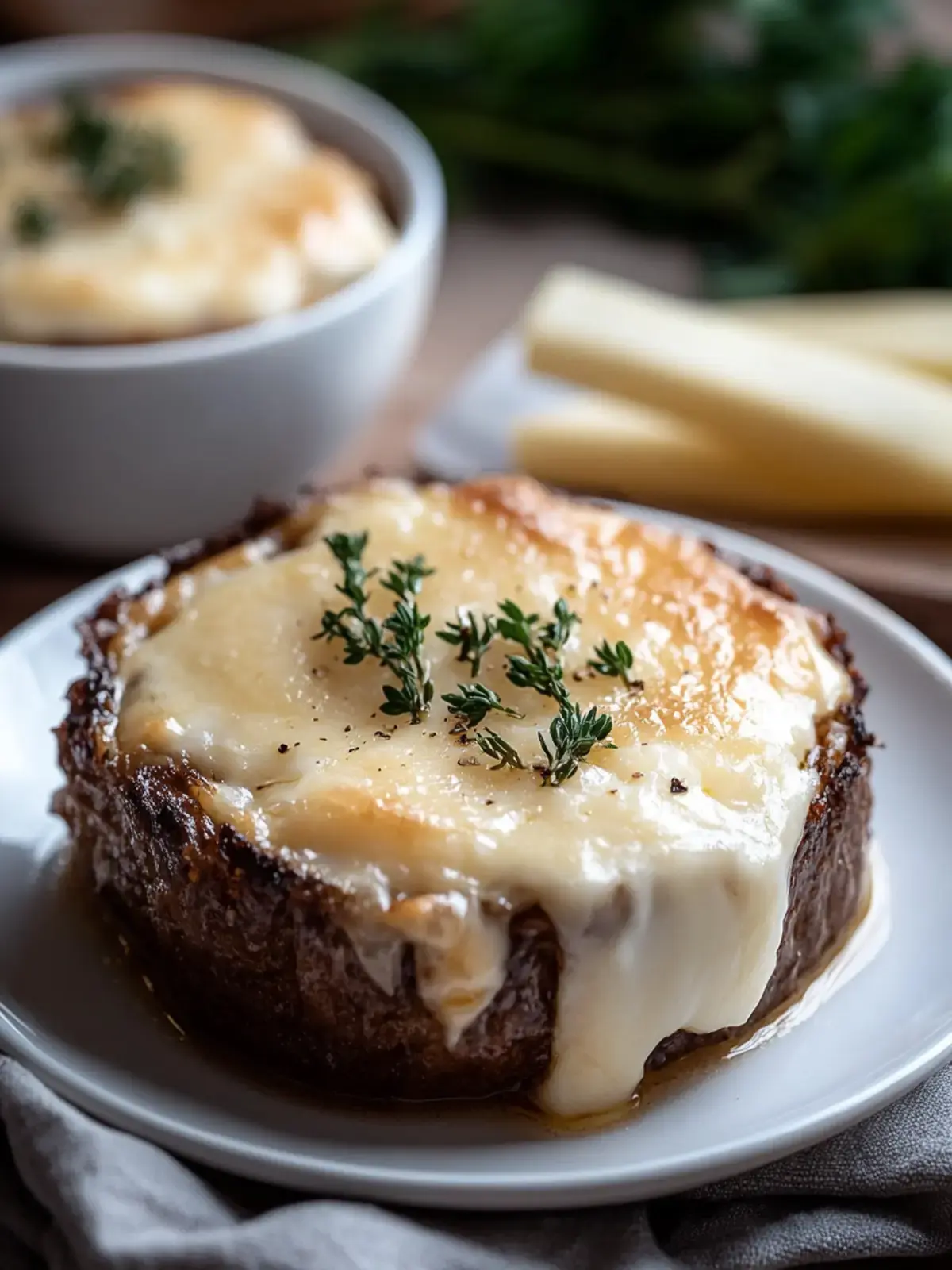 Crockpot Französischer Zwiebel-Fleischlaib