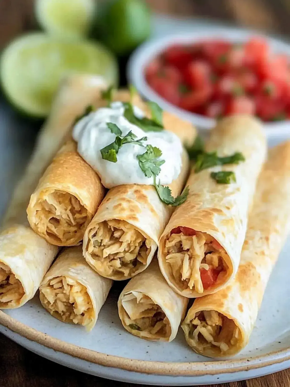 Crockpot Hähnchen Taquitos