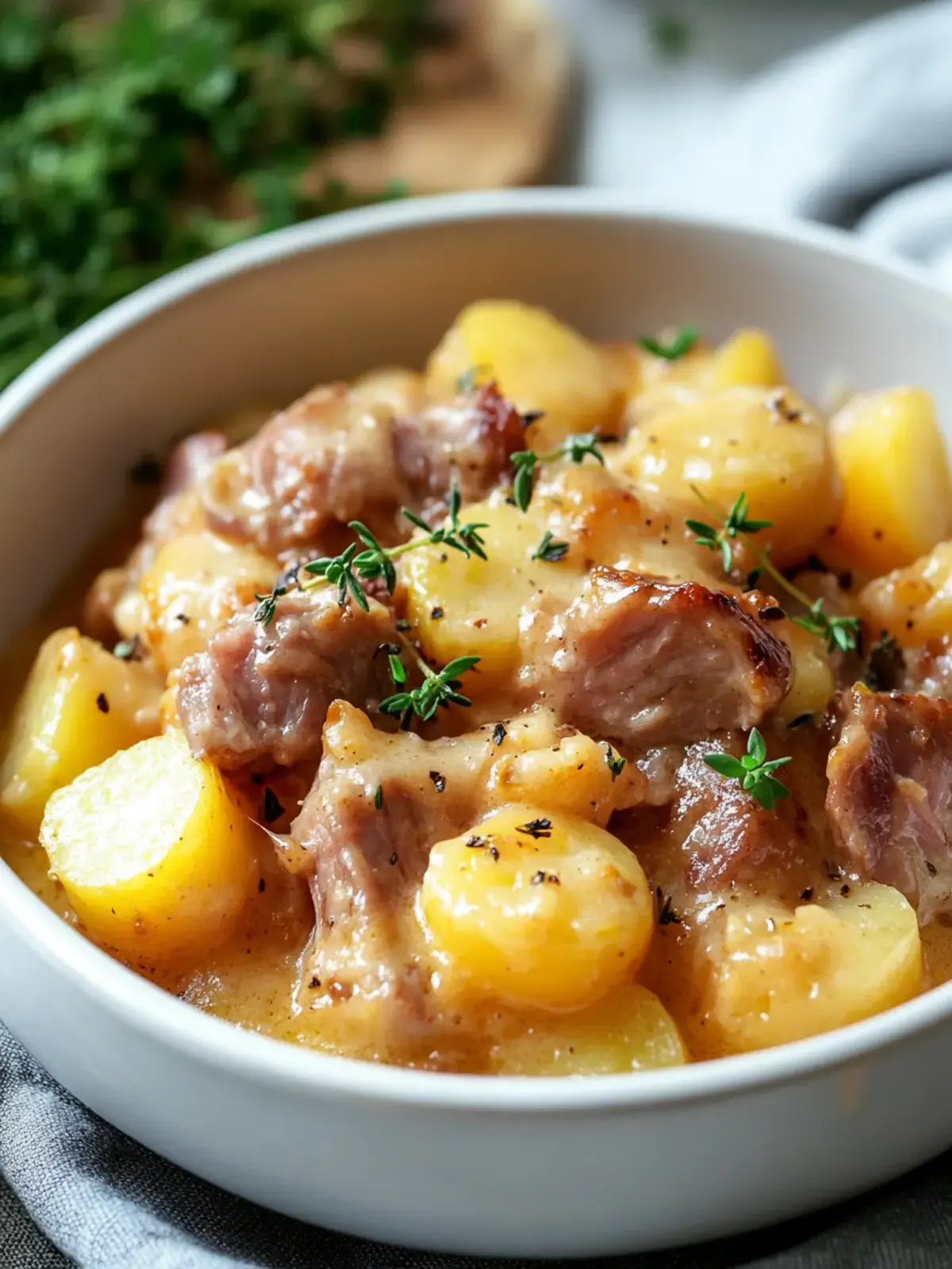 Crockpot Schinken und Kartoffelauflauf