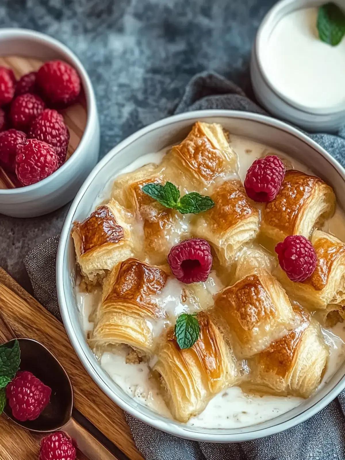 Croissantbrotpudding