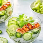 Einfache Teriyaki Lachs Schüsseln