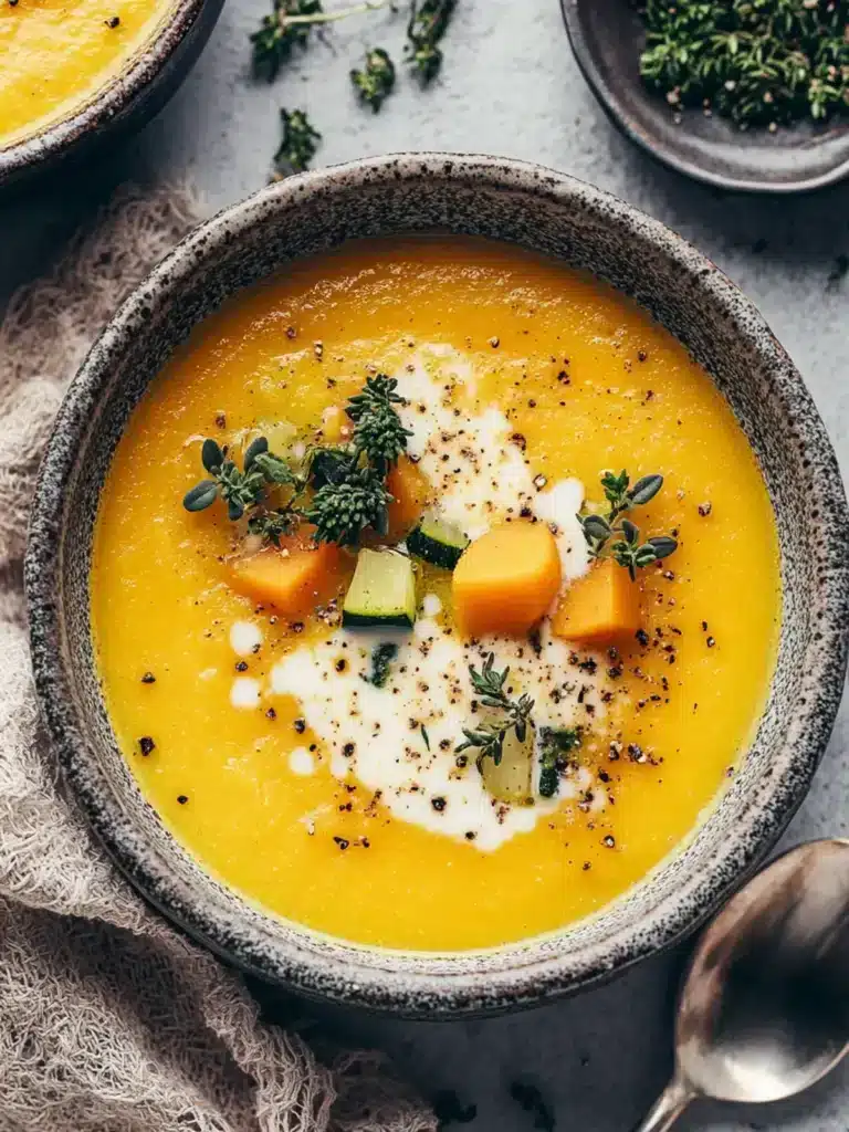 Einfache cremige Gemüsesuppe: Ein köstlicher Genuss!