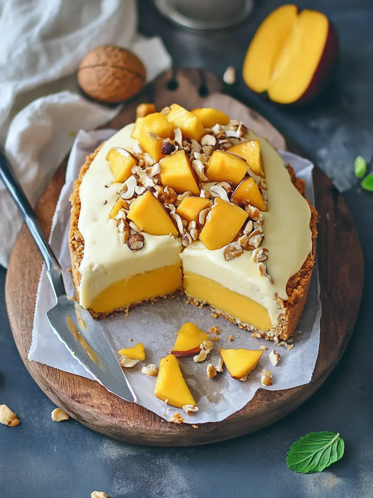 Einfacher Mango Kokosnuss Kastenkuchen