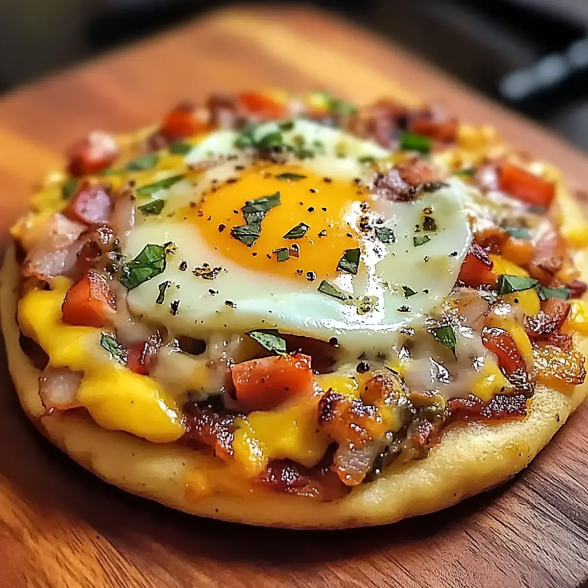 Englisches Muffin Frühstücks-Pizza