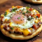 Englisches Muffin Frühstücks-Pizza