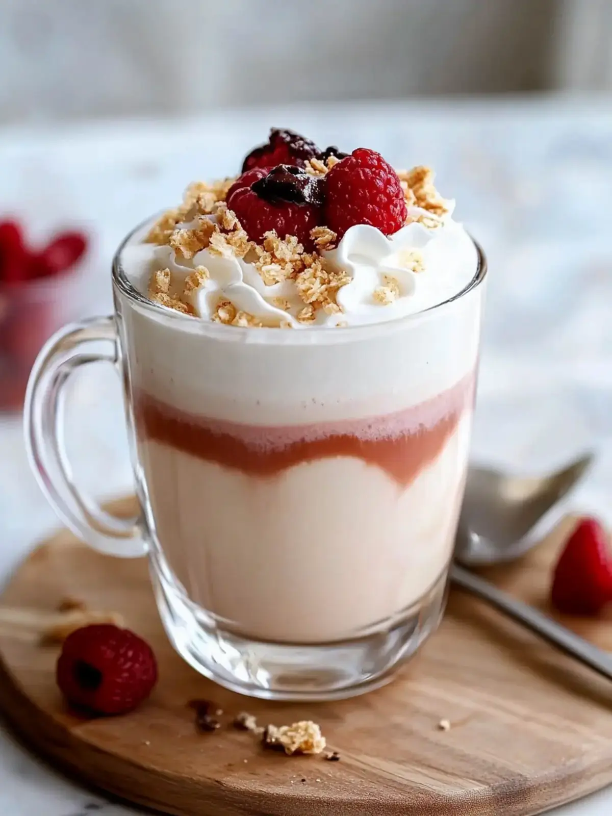 Erdbeer Kuchen Latte
