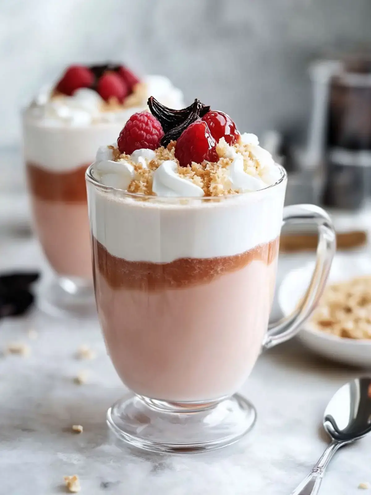 Erdbeer Kuchen Latte