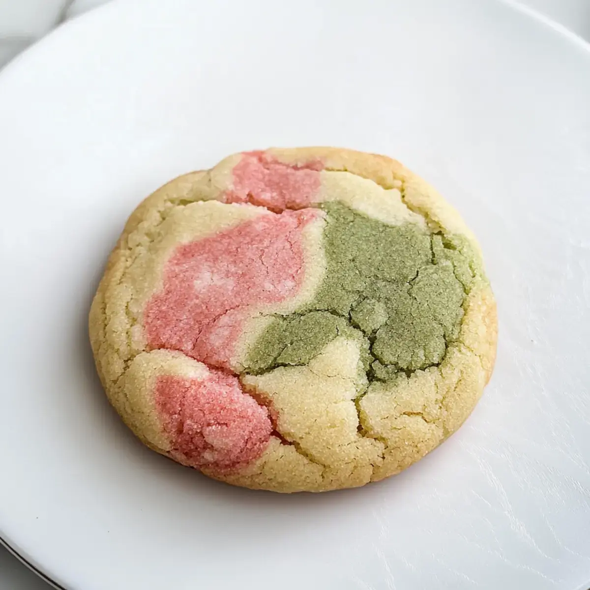 Erdbeer Matcha Marmorkekse