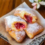 Erdbeer Rhabarber Beignets