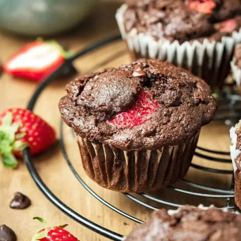 Erdbeer Schoko Muffins – Saftige Muffins mit frischen Erdbeeren – Noras Kreationen