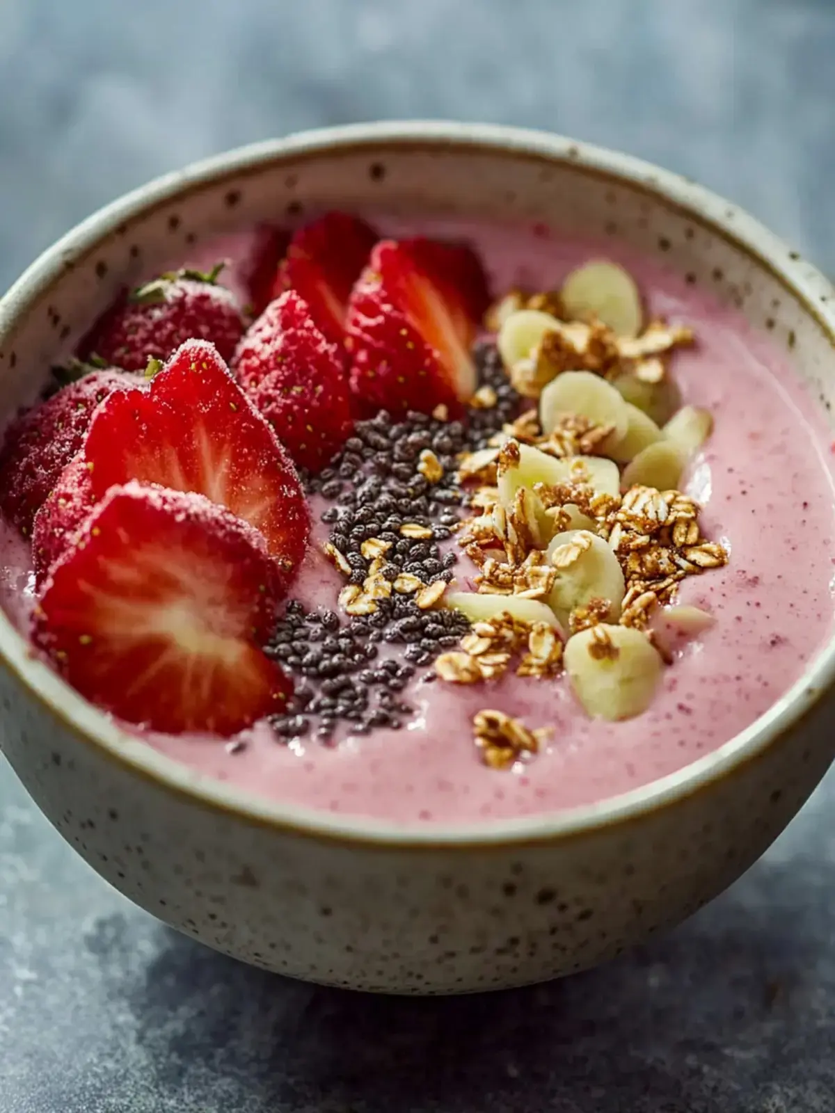 Erdbeer-Smoothie-Schüssel