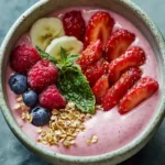 Erdbeer-Smoothie-Schüssel