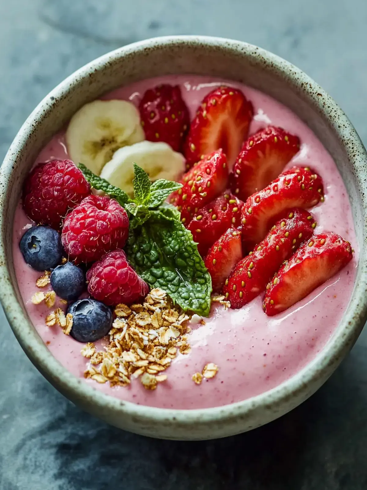Erdbeer-Smoothie-Schüssel