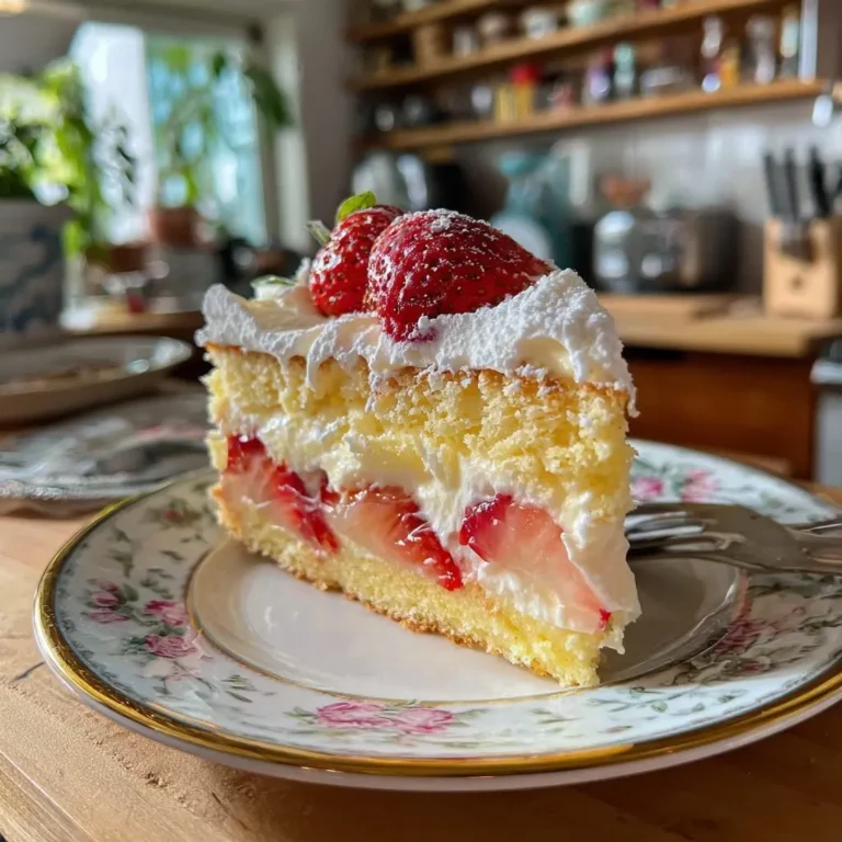 Erdbeer Vanillepudding Kuchen