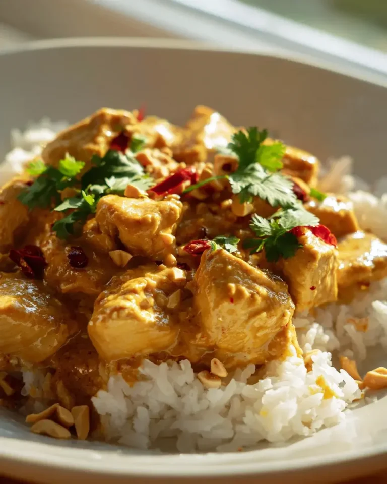 Erdnussbutter Hühnchen Curry
