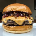Erdnussbutter Speck Marmelade Burger